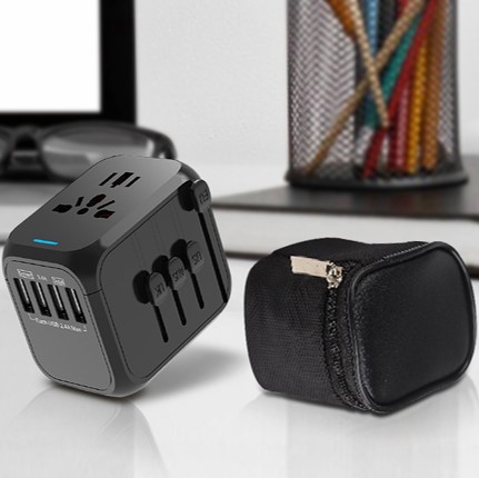 Travel Adapter with PU Pouch